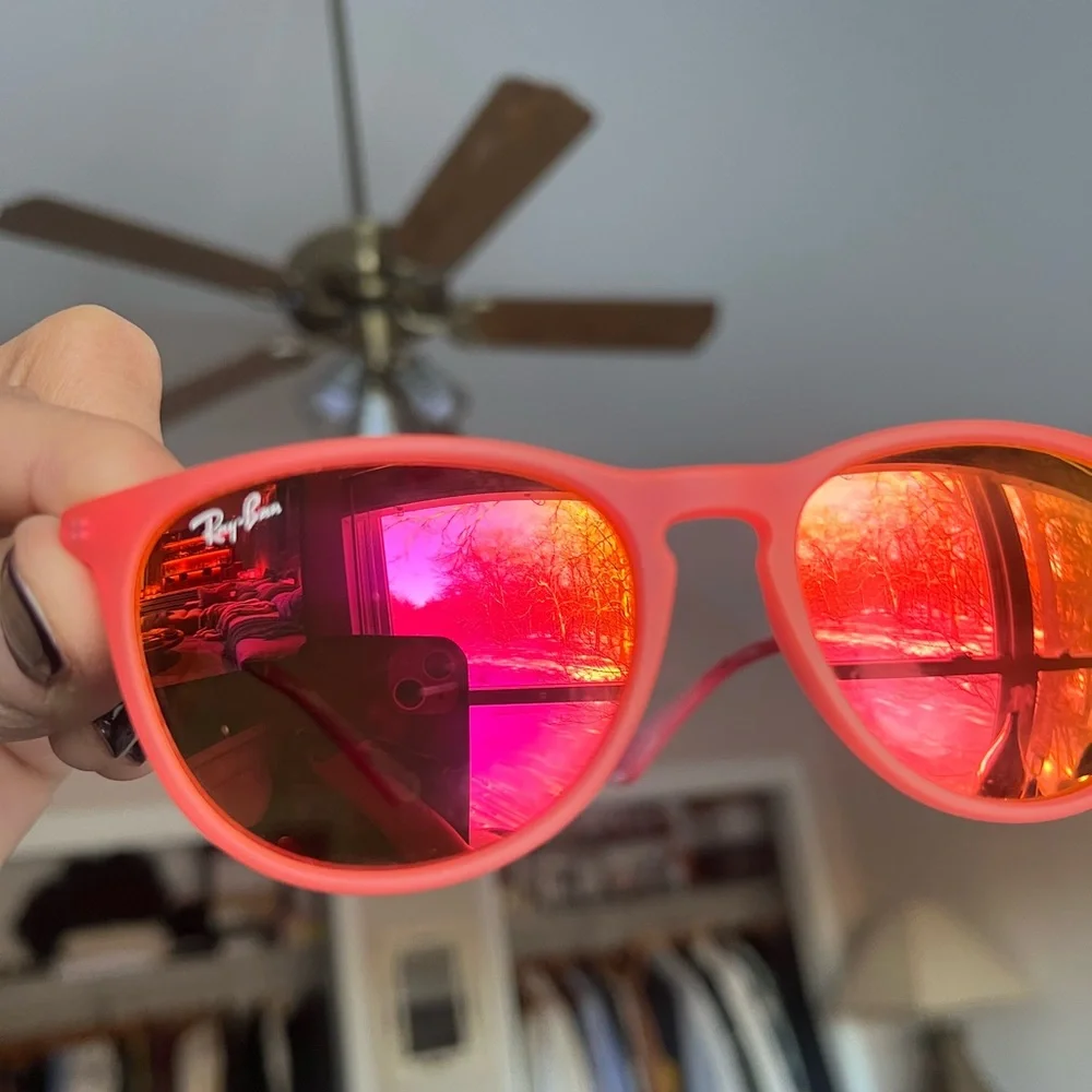 Ray-Ban Kids Erika Neon Pink Sunglasses- worn 1x